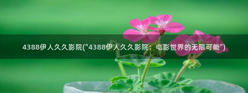 伊人久久久AV影院