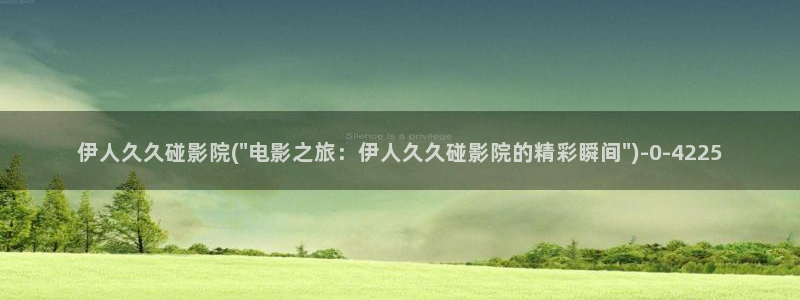 伊人久久影院社区